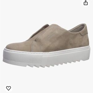 J/Slides Platform Leather Slip On Sneakers